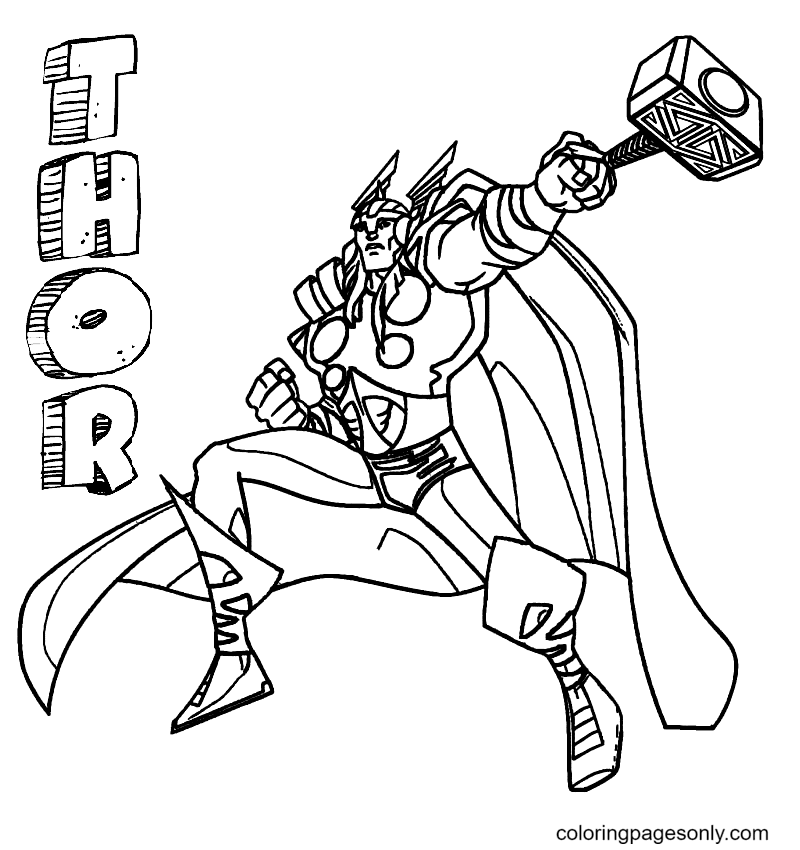 Thor coloring pages