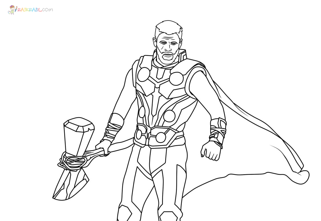 Thor coloring pages pictures free printable