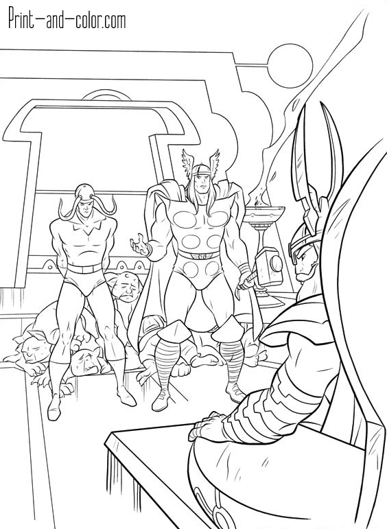 Avengers coloring pages print and color