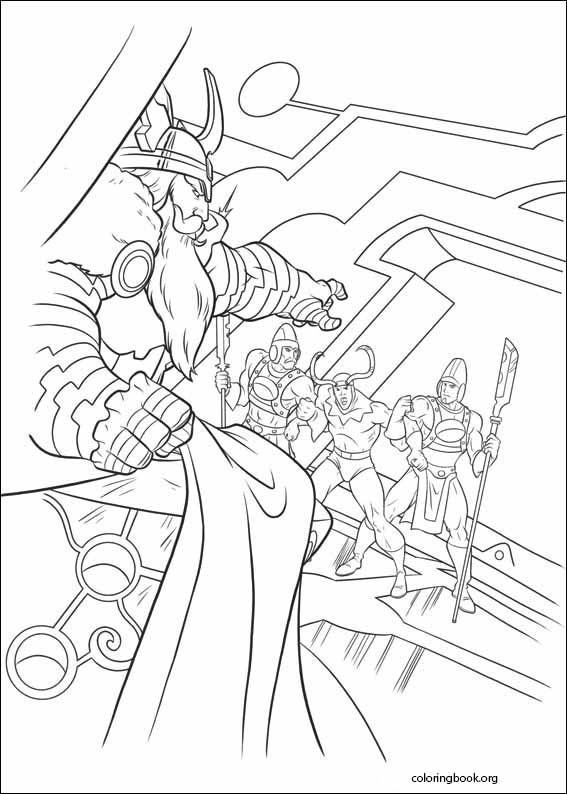 Thor coloring page