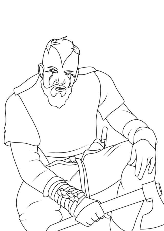 Viking floki coloring page