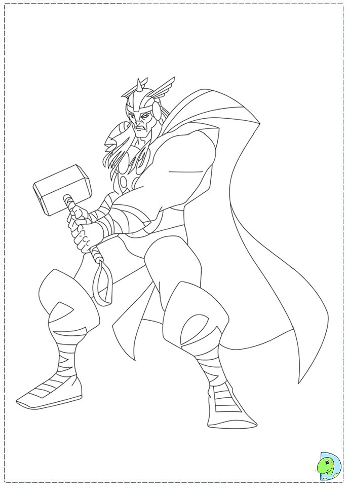 Thor coloring page