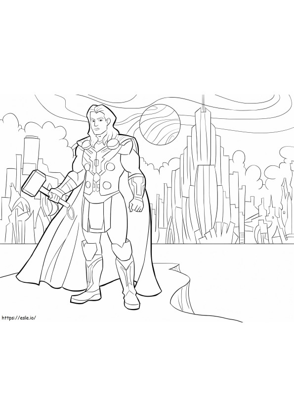 Prince thor coloring page