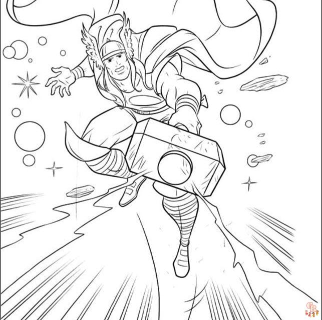 Free printable thor coloring pages for kids