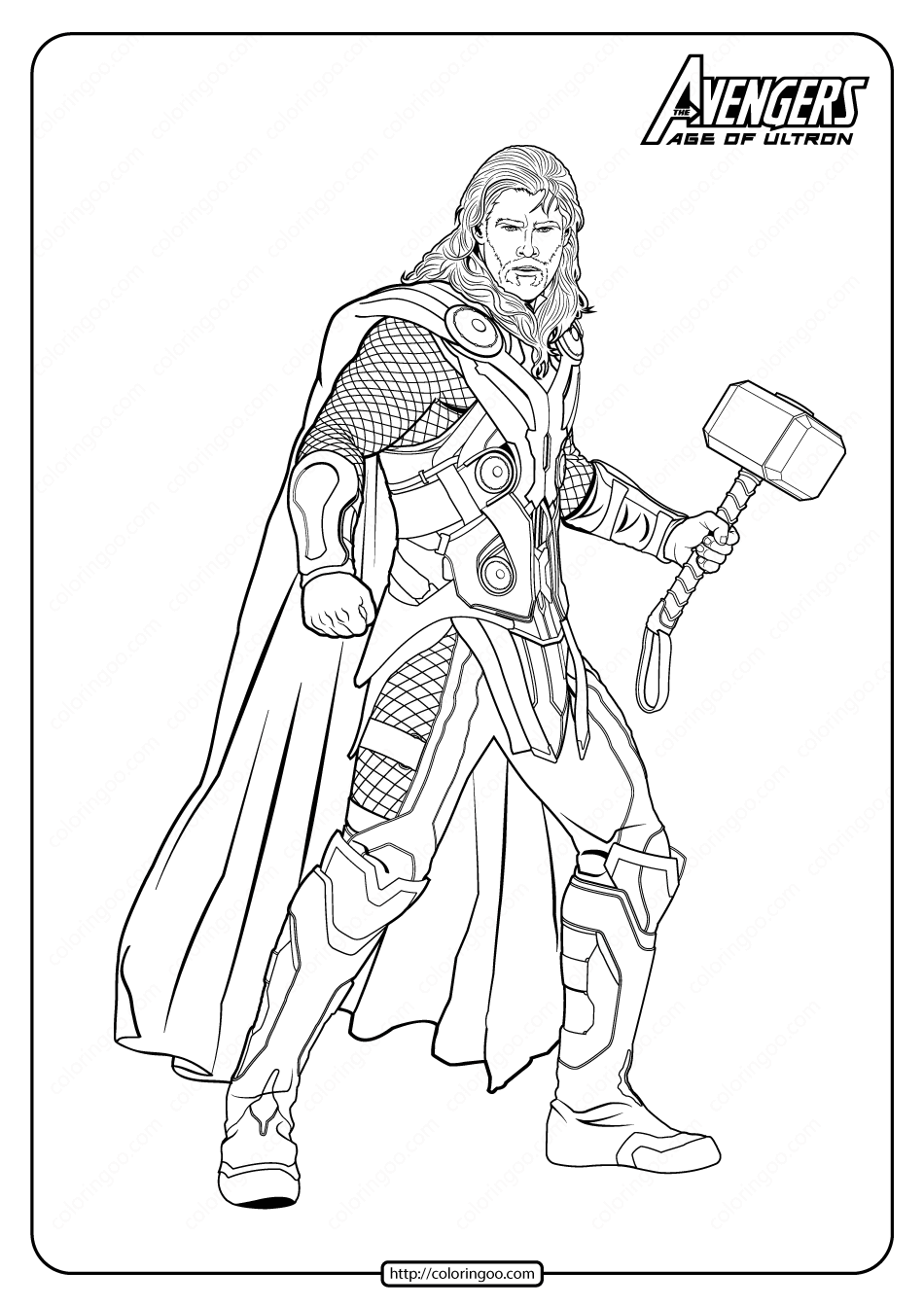 Marvel the avengers thor pdf coloring pages marvel coloring avengers coloring pages avengers coloring