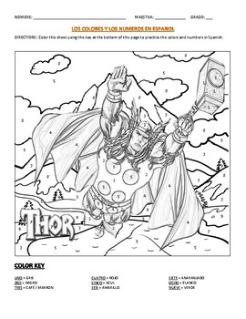 Thor coloring sheet by mr vazquez tpt