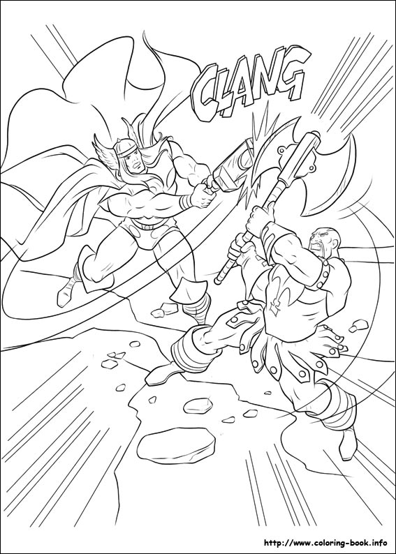 Thor coloring picture