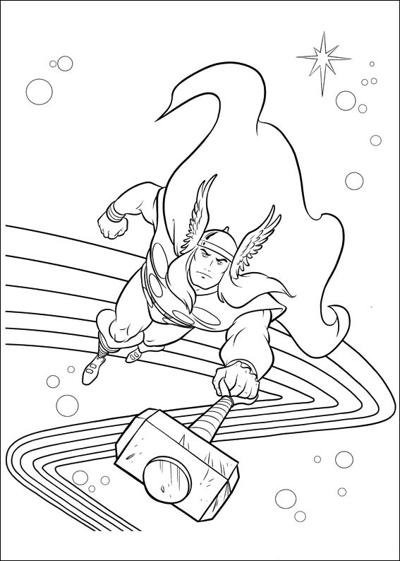 Free printable thor coloring pages for kids