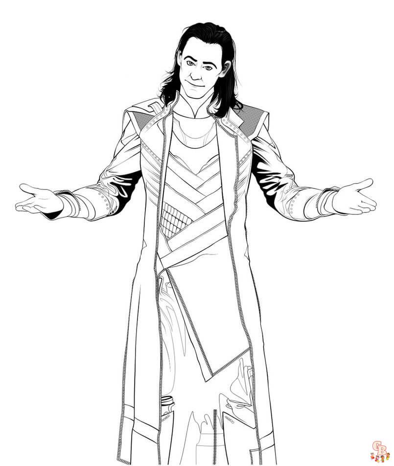 Loki coloring pages free printable sheets for kids