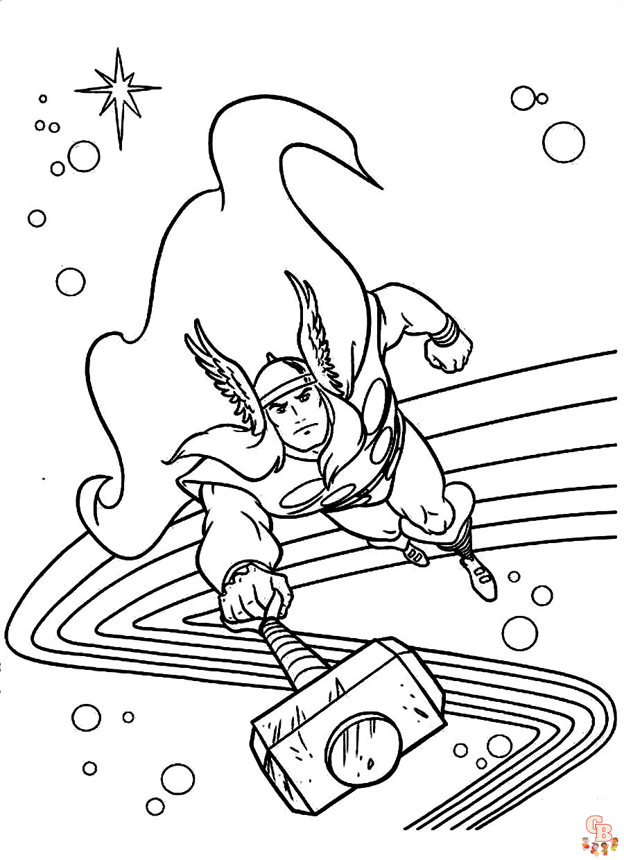 Free printable thor coloring pages for kids