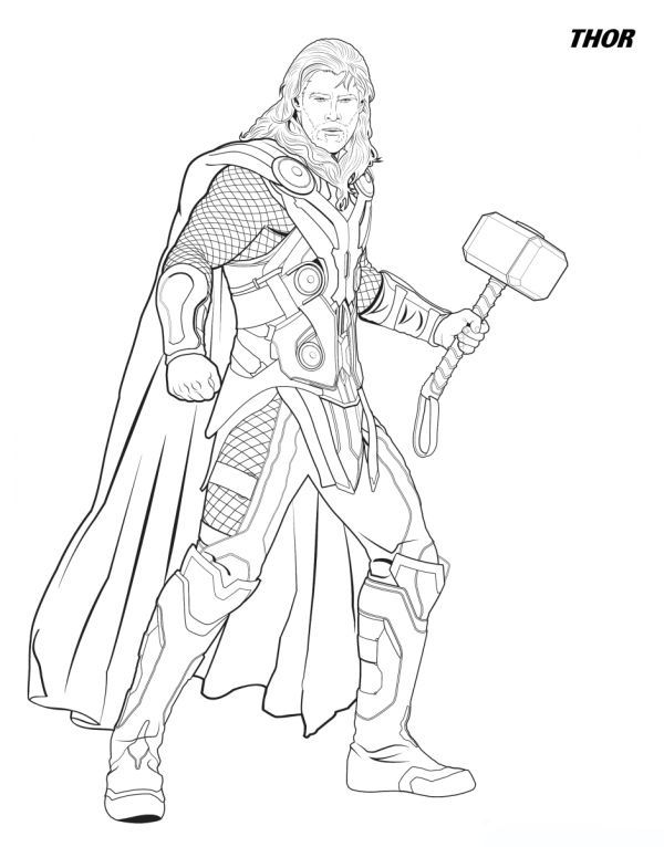 Free thor coloring pages pdf