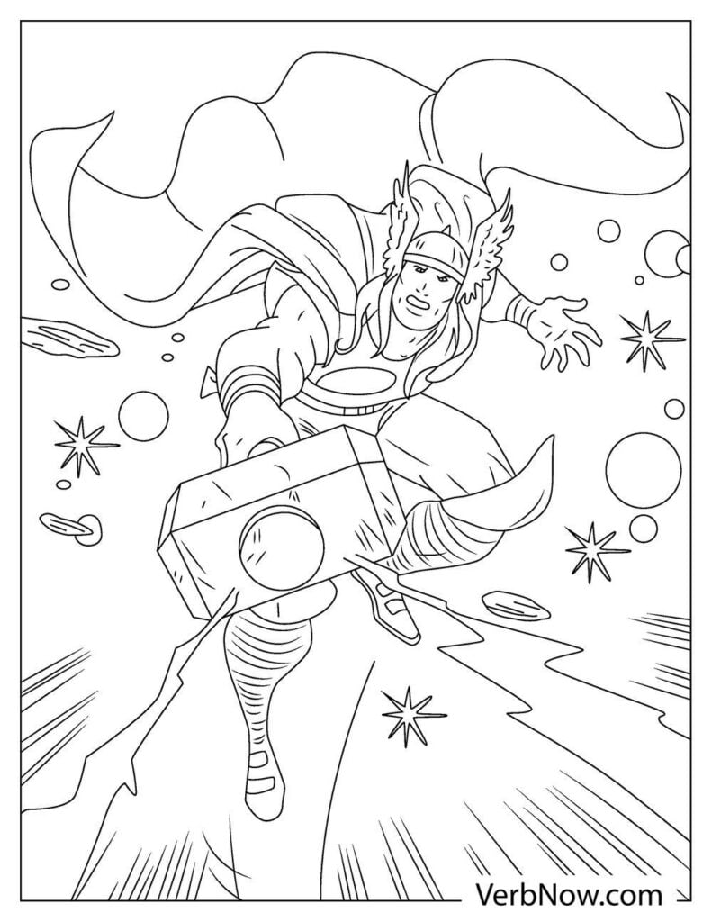 Free thor coloring pages book for download printable pdf