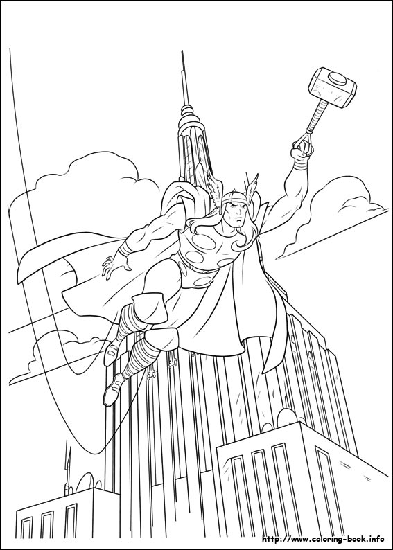 Thor coloring picture