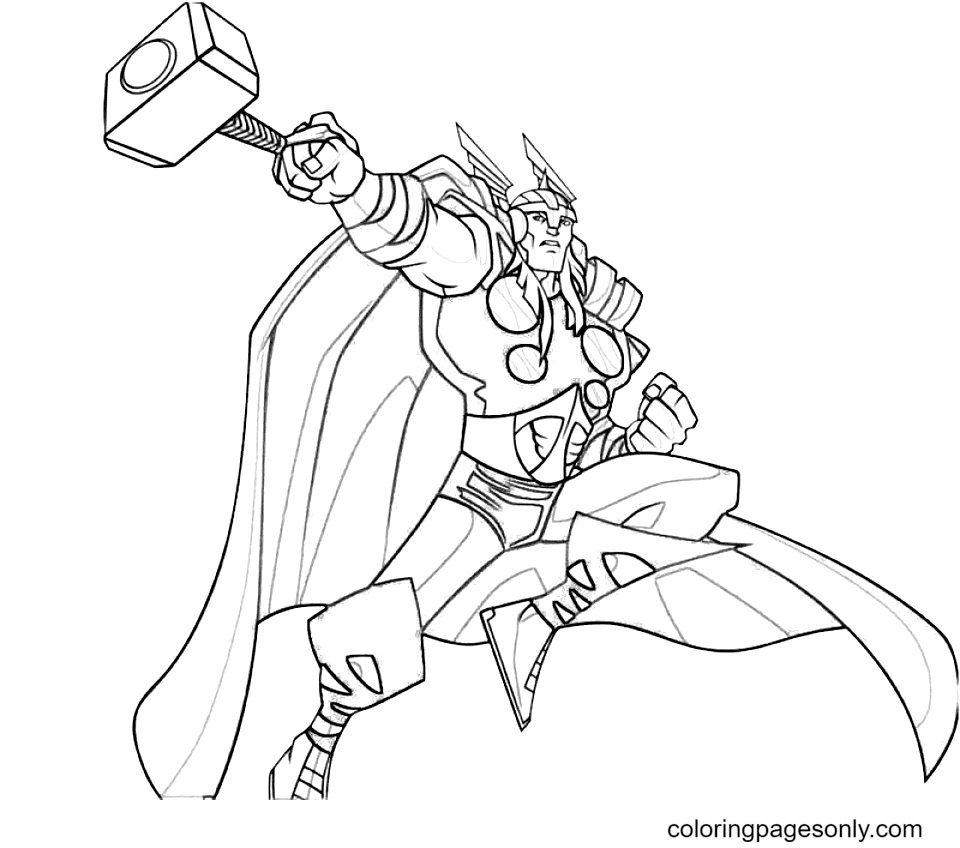 Thor coloring pages printable for free download