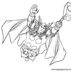 Thor coloring pages printable for free download