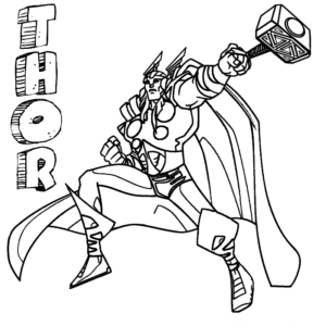 Thor coloring pages printable for free download