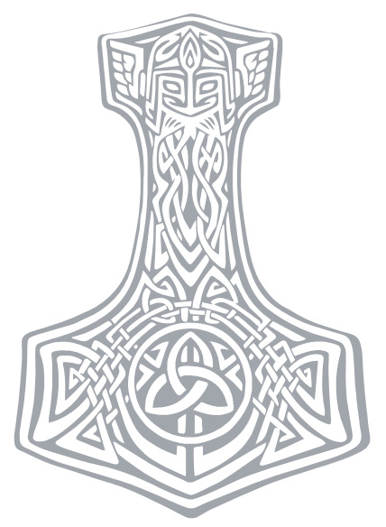 Viking symbol thors hammer