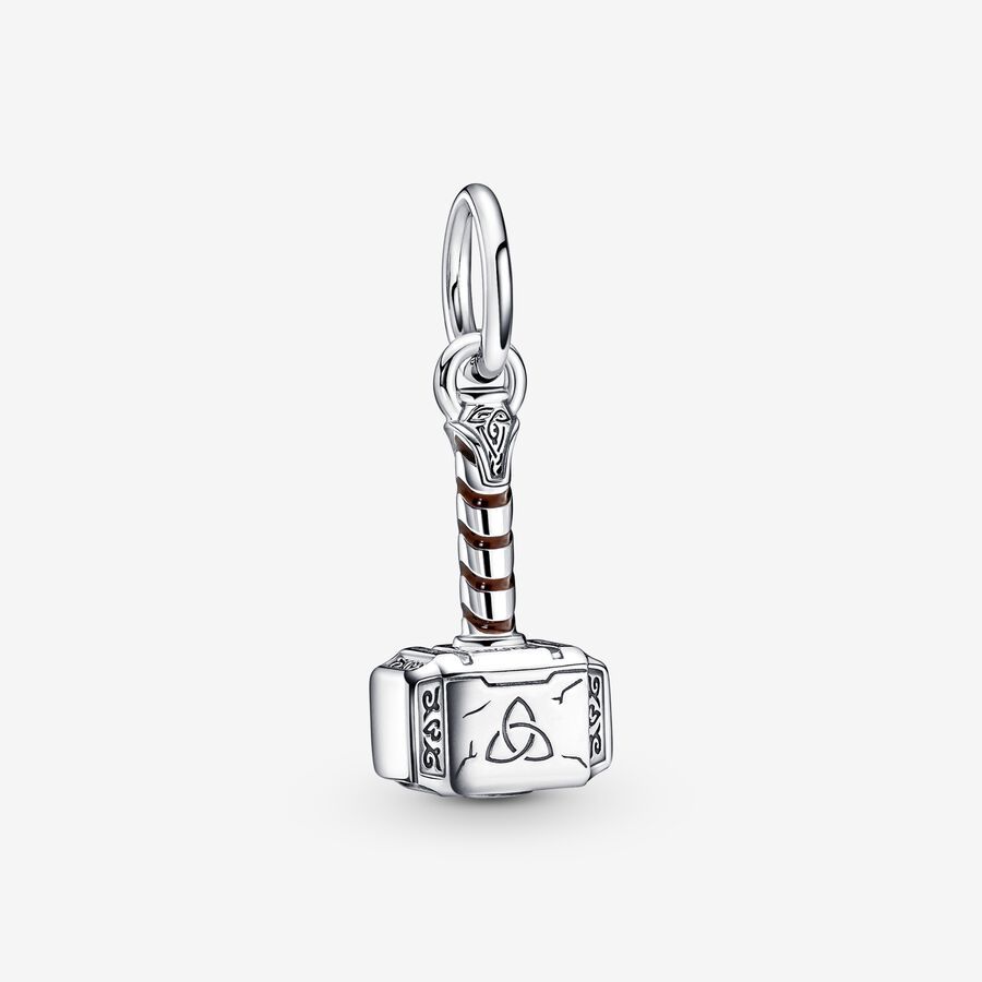 Marvel the avengers thors hammer dangle charm sterling silver