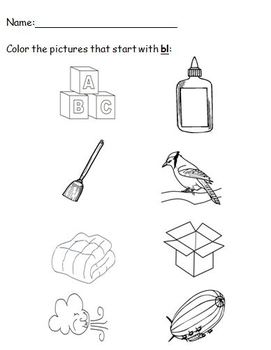 Consonant blend discrimination coloring sheets by mrsksclass tpt