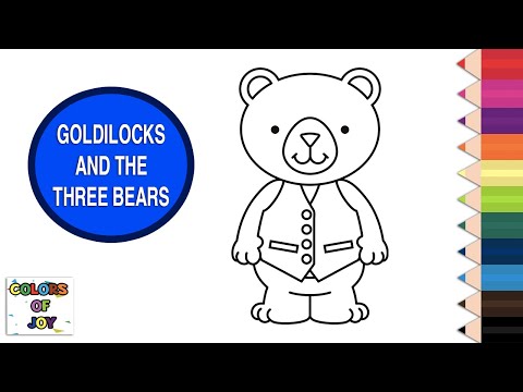 Lets have fun coloring about goldilocks and the three bears papa bear colors of joy