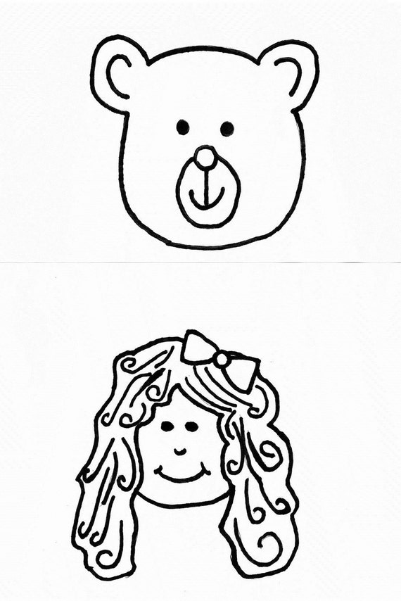 Paper bag puppet pattern goldilocks and the bears