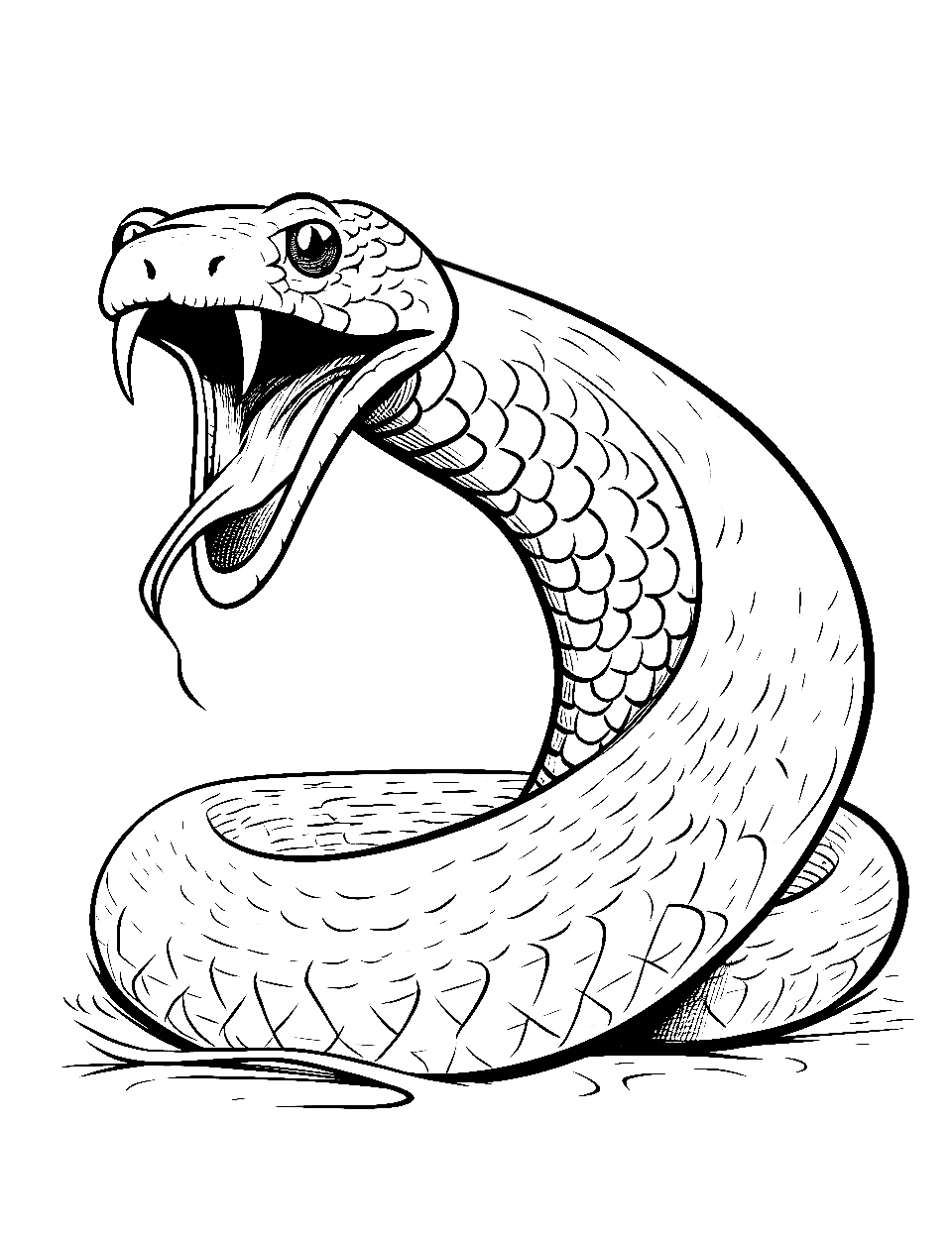 Snake coloring pages free printable sheets