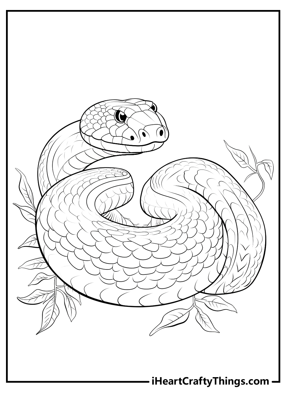 Snake coloring pages free printables