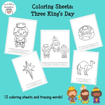 Three kings day coloring sheets pãginas para colorear dãa de reyes en inglãs