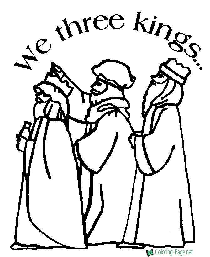 We three kings coloring pages