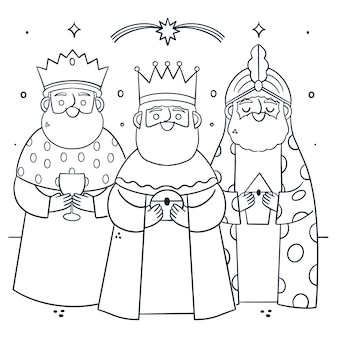 Three kings coloring pages images