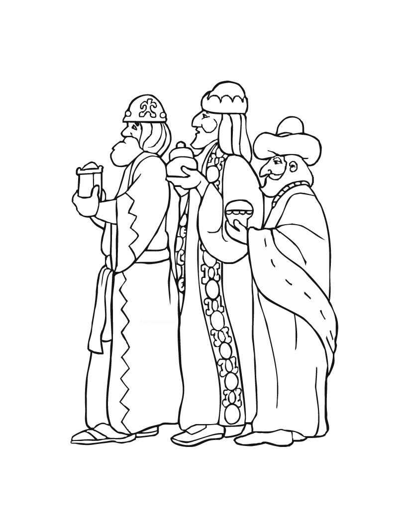 Three wise men coloring pages