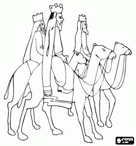 The three wise men riding camels on their way to bethlehem coloring page nativity coloring nativity coloring pages coloring pages