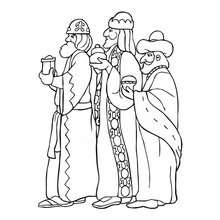 Three kings day celebration coloring pages