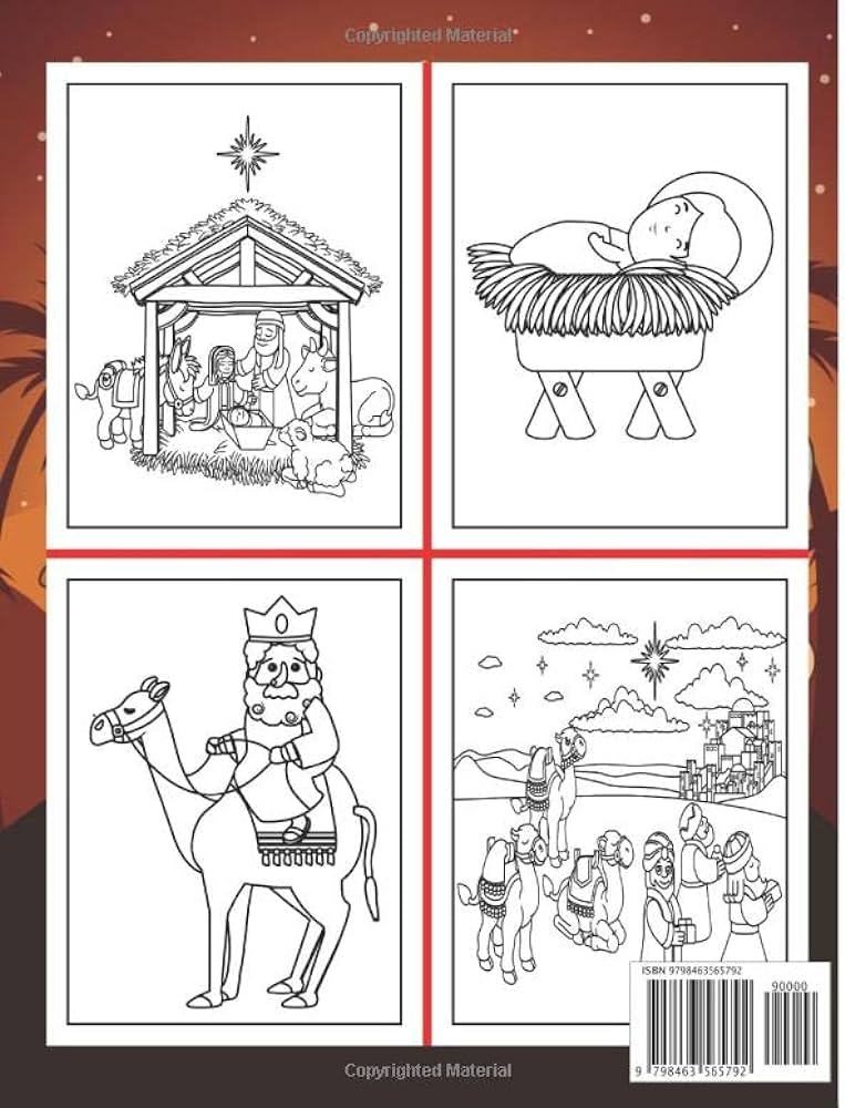 Christmas nativity coloring book a unique collection of coloring pages this coloring book perfect gift ia for christmas nativity lover adults and three wise men nativity scene more blanton