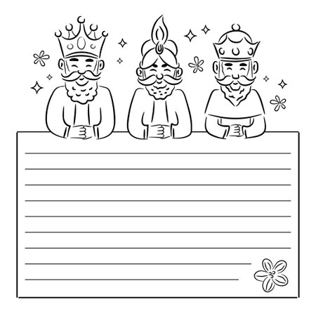 Three kings coloring pages stock photos and images