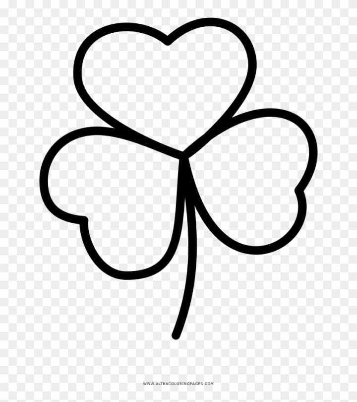 Free three leaf clover coloring page