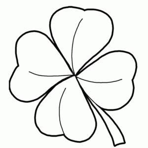 Leaf clover coloring page printable for free download