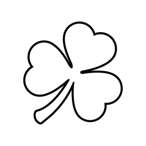 Leaf shamrock outline svg clover leaf svg