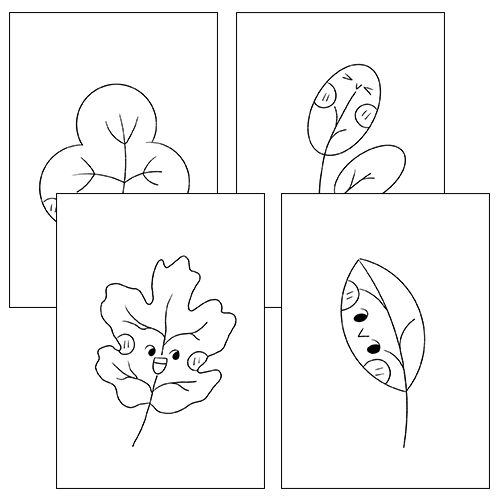 Leaves coloring bundle leaf coloring pages color by number dot to dot made by teachers