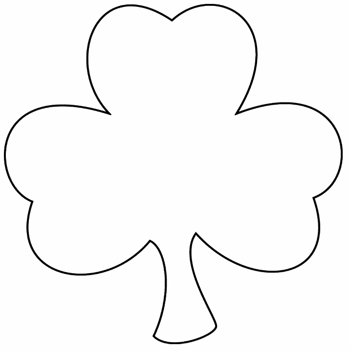 Three leaf clover printable template