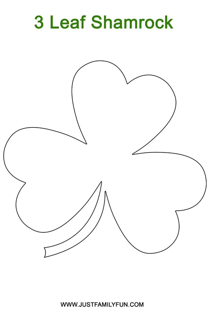 Leaf clover outline template