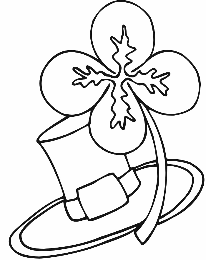 Four leaf clover coloring pages