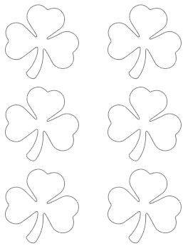 Free printable four leaf clover shamrock templates