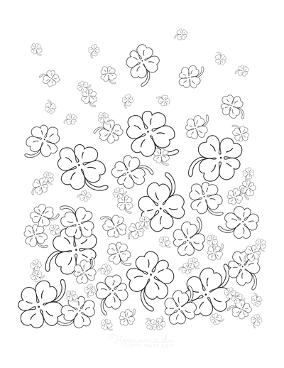 Shamrock coloring pages for kids adults free printables