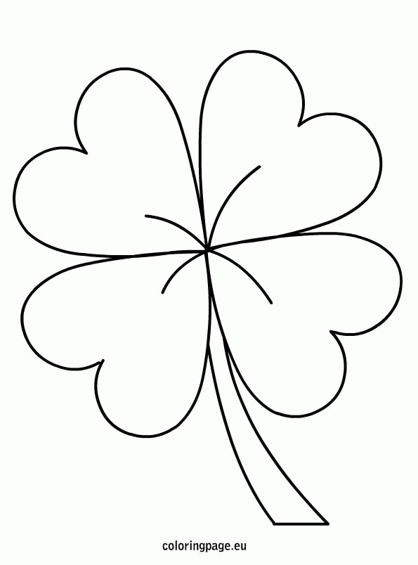 Free printable four leaf clover template