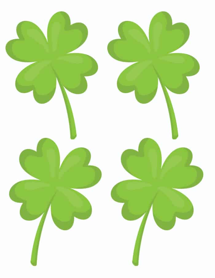 Free printable four leaf clover templates â freebie finding mom