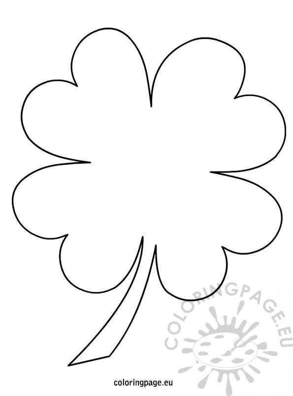 Leaf clover coloring page coloring page