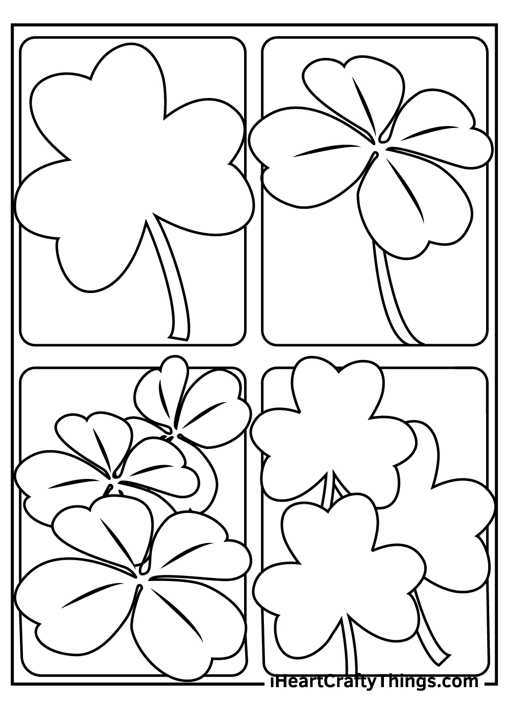 Shamrock coloring pages updated