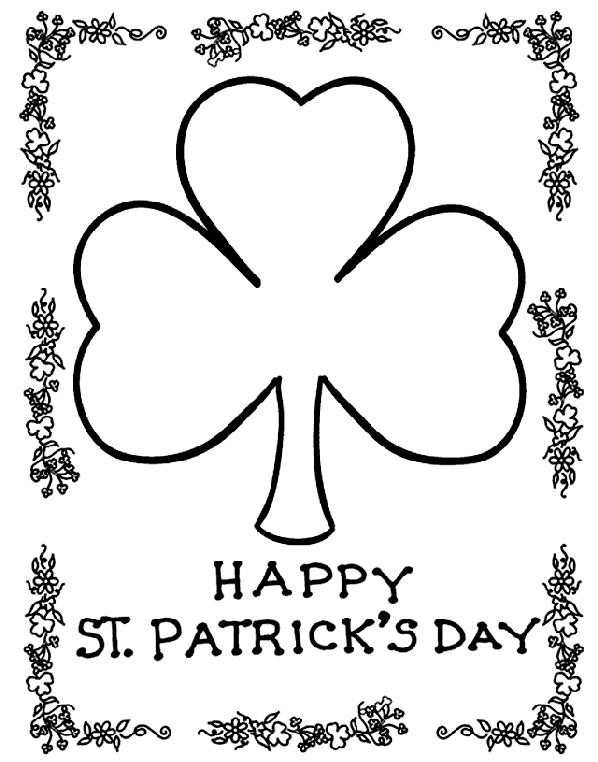 Shamrock coloring page