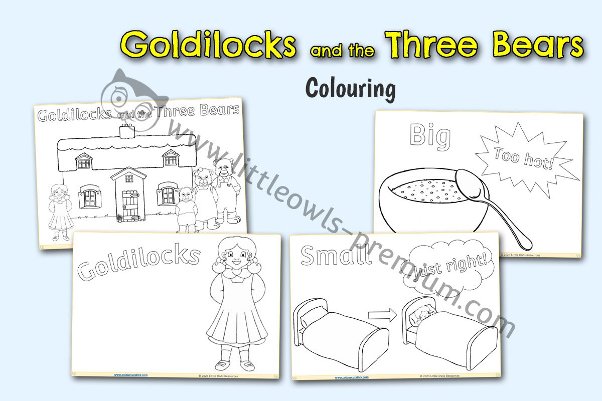 Free and premium goldilocks and the three bears fairy tale early years eyfs printable resourcesactivities â little owls resources